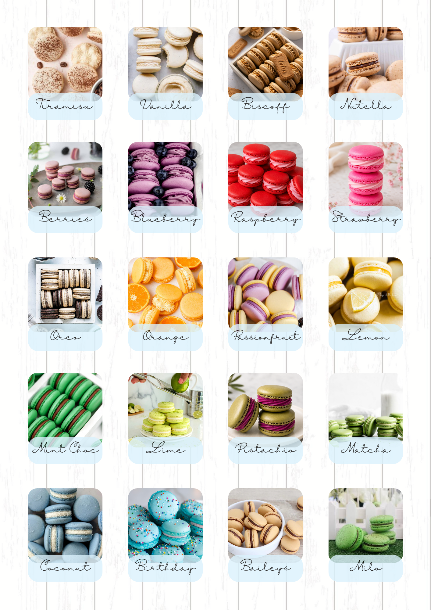 12 Custom Macarons