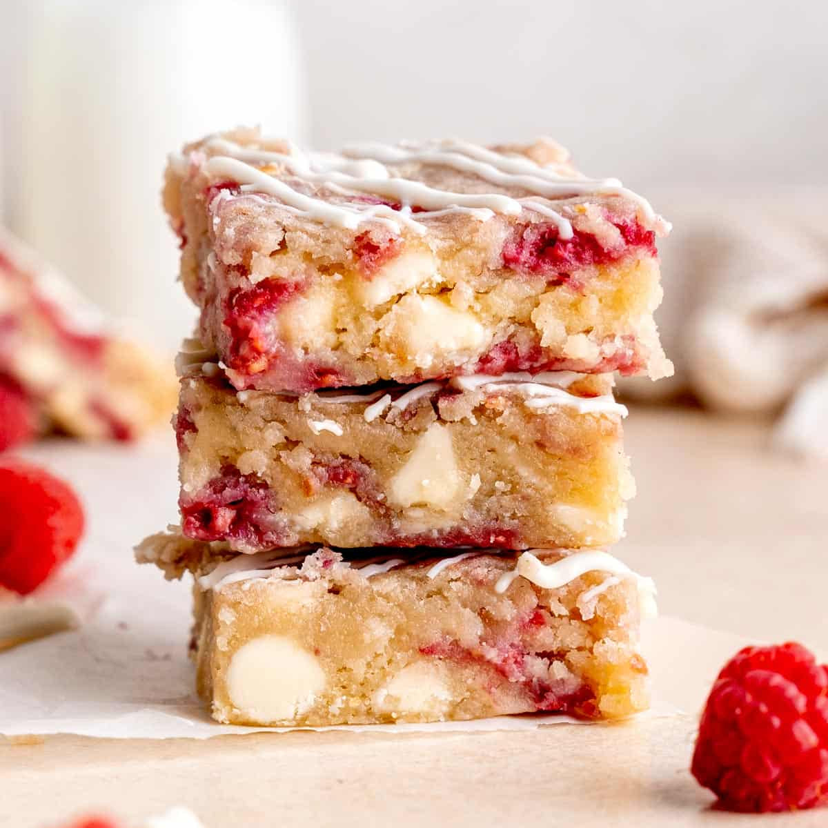 Raspberry Macadamia Blondie